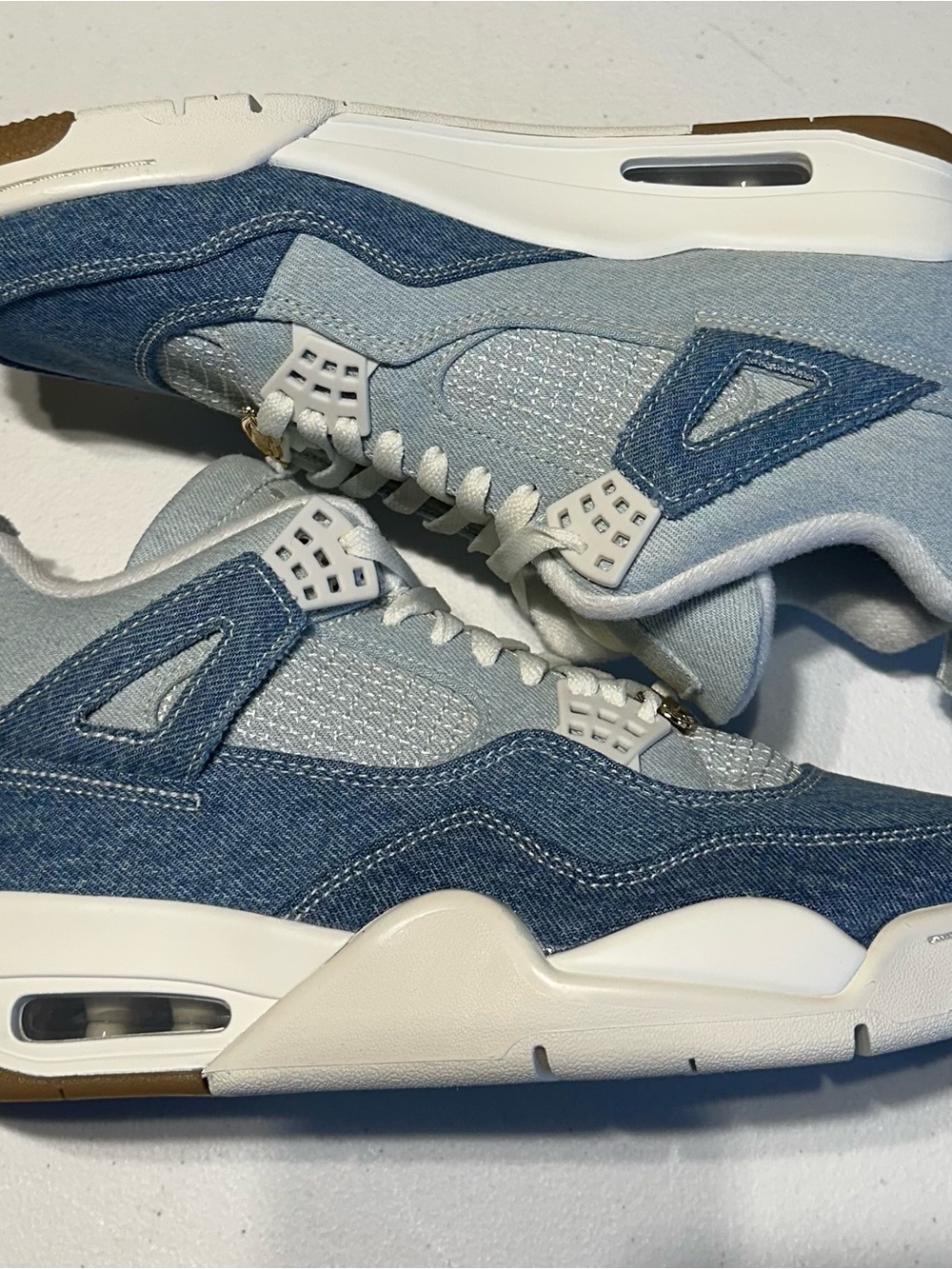 Nike Air Jordan 4 Retro Tex Denim Sail Gum Brown IB6716 100 Women's Size 11.5